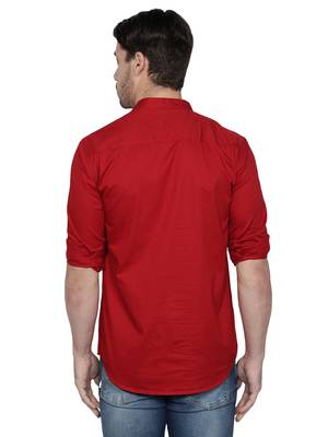 men's cotton twill angrakha festive short kurta 2