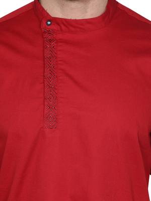 men's cotton twill angrakha festive short kurta 5