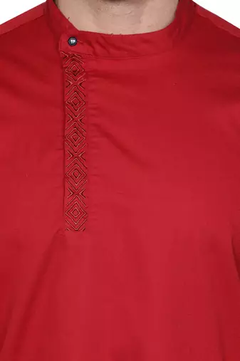 men's cotton twill angrakha festive short kurta