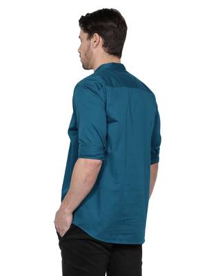 men's cotton twill angrakha festive short kurta 2