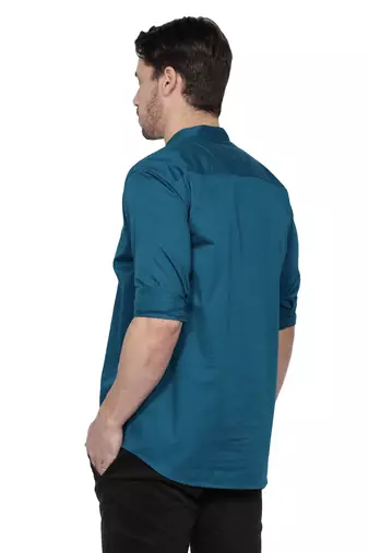 men's cotton twill angrakha festive short kurta