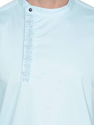 men's cotton twill angrakha festive short kurta 5