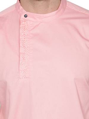 men's cotton twill angrakha festive short kurta 5