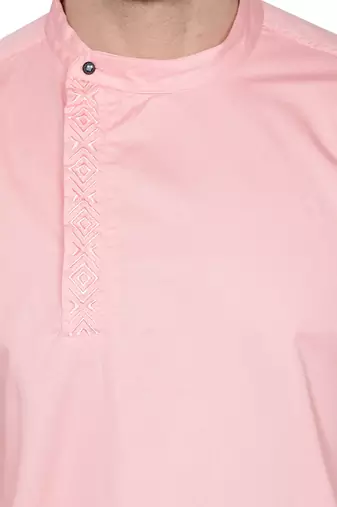 men's cotton twill angrakha festive short kurta