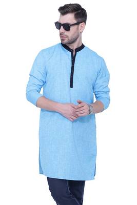 men's linen cotton long kurta 1