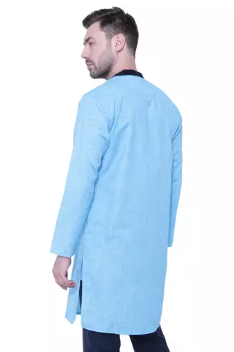 men's linen cotton long kurta