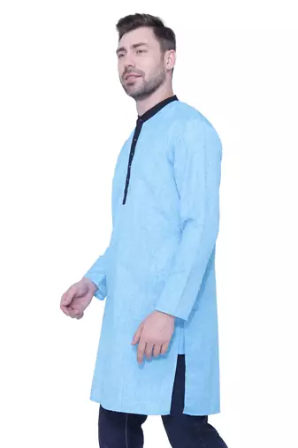 men's linen cotton long kurta