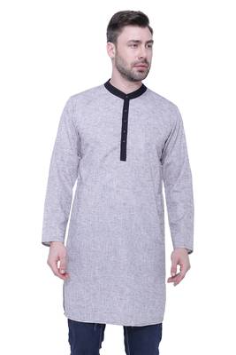 men's linen cotton long kurta 1