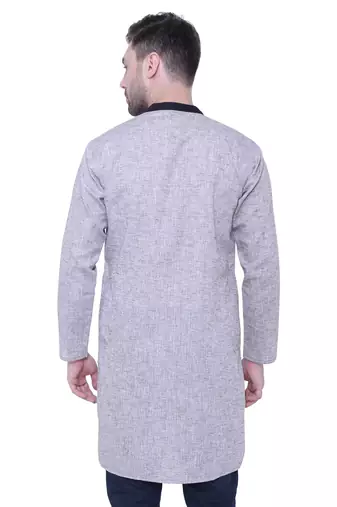 men's linen cotton long kurta