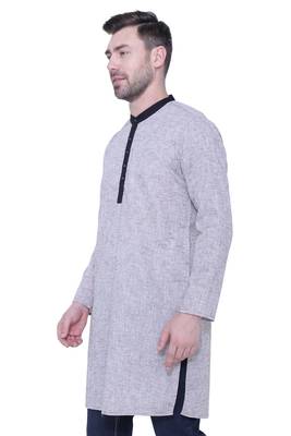 men's linen cotton long kurta 3