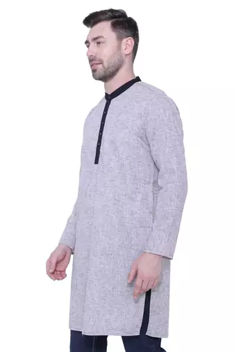 men's linen cotton long kurta