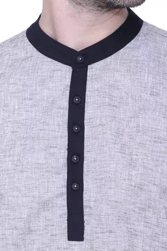 men's linen cotton long kurta