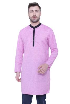 men's linen cotton long kurta 1