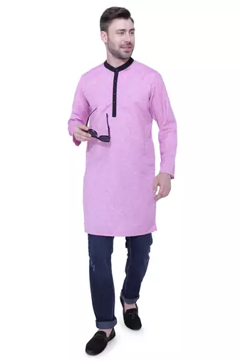 men's linen cotton long kurta