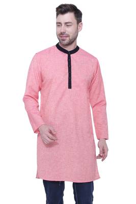 men's linen cotton long kurta 1