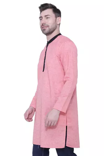 men's linen cotton long kurta