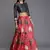 Ethnic Motifs Digital Print Shiney Satin Croptop Lehenga Choli With Unstitched Blouse For Women and Girls