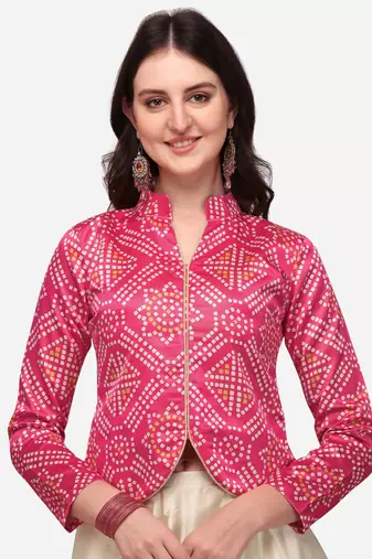 Ethnic Motifs Digital Print Shiney Satin Croptop Lehenga Choli With Unstitched Blouse For Women and Girls
