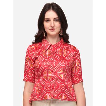 Ethnic Motifs Digital Print Shiney Satin Croptop Lehenga Choli With Unstitched Blouse For Women and Girls 4