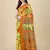 Kalamkari Digital Print Zari Cotton Lilen  Saree With Multicolored Cotton Tussle At Pallu