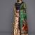 off white digital floral print satin silk lehenga choli with dupatta