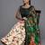 off white digital floral print satin silk lehenga choli with dupatta