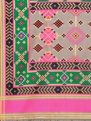 Maroon Digital Floral Print Satin Silk Fabric Semistitched Lehenga Choli With Jequared Unstitched Blouse with Dupatta 5