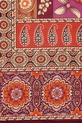 Maroon Digital Floral Print Satin Silk Fabric Semistitched Lehenga Choli With Jequared Unstitched Blouse with Dupatta