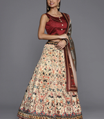 Pink Digital Floral Print Satin Silk Fabric Semistitched Lehenga Choli With Jequared Unstitched Blouse with Dupatta