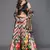 Black Digital Floral Print Satin Silk Fabric Semistitched Lehenga Choli With Jequared Unstitched Blouse with Dupatta