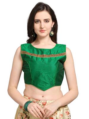 Green Digital Floral Print Satin Silk Fabric Semistitched Lehenga Choli With Jequared Unstitched Blouse with Dupatta 4