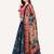 teal digital floral print satin silk lehenga choli with dupatta