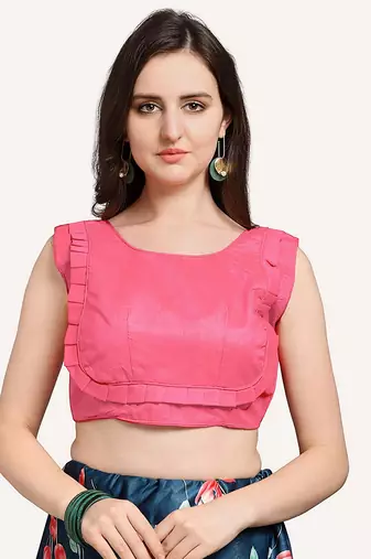 teal digital floral print satin silk lehenga choli with dupatta