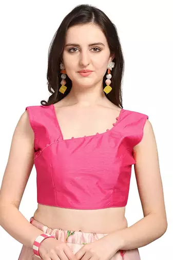 Pink Digital Floral Print Satin Silk lehenga Choli With Dupatta
