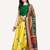 yellow digital floral print satin silk lehenga choli with dupatta