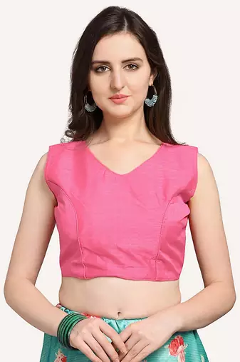 Pink Digital Floral Print Satin Silk Fabric Semistitched Lehenga Choli With Jequared Unstitched Blouse with Dupatta