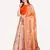 Orange digital floral print satin silk lehenga choli with dupatta