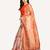 Orange digital floral print satin silk lehenga choli with dupatta