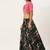 Pink Digital Floral Print Satin Silk Fabric Semistitched Lehenga Choli With Jequared Unstitched Blouse with Dupatta