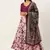 Violet Digital Floral Print Satin Silk Fabric Semistitched Lehenga Choli With Jequared Unstitched Blouse with Dupatta