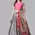 grey digital floral print satin silk lehenga choli with dupatta