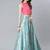 Pink Digital Floral Print Satin Silk Fabric Semistitched Lehenga Choli With Jequared Unstitched Blouse with Dupatta