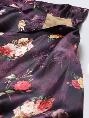 Pink Digital Floral Print Satin Silk Fabric Semistitched Lehenga Choli With Jequared Unstitched Blouse with Dupatta 4
