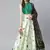 Green Digital Floral Print Satin Silk Fabric Semistitched Lehenga Choli With Jequared Unstitched Blouse with Dupatta