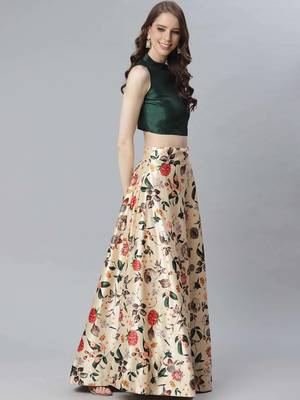 Green Floral Lehenga Choli For Women 2
