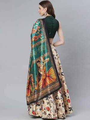 Green Floral Lehenga Choli For Women 3