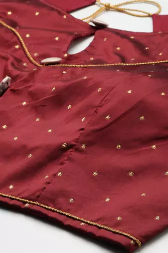 Maroon Digital Floral Print Satin Silk Fabric Semistitched Lehenga Choli With Jequared Unstitched Blouse with Dupatta