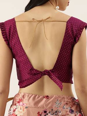 Violet Digital Floral Print Satin Silk Fabric Semistitched Lehenga Choli With Jequared Unstitched Blouse with Dupatta 5
