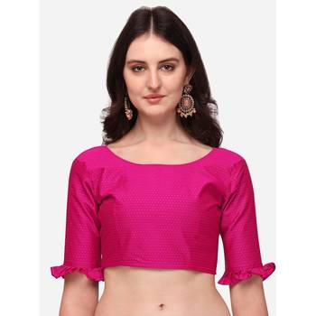 Pink Digital Floral Print Satin Silk Fabric Semistitched Lehenga Choli With Jequared Unstitched Blouse with Dupatta 4