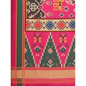 Pink Digital Floral Print Satin Silk Fabric Semistitched Lehenga Choli With Jequared Unstitched Blouse with Dupatta 5